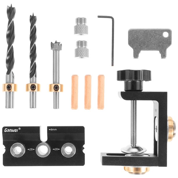 1 Set Dowel Jig Installation Tool Pocket Hole Jig Drill