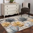 thumbnail image 3 of 2.7'x5' Area Rugs, Spring Tulips Flower Indoor Outdoor Area Rug for Living Room Bedroom, Vintage Floral Barn Doors Rustic Beige Washable Bathroom Rugs Kitchen Floor Carpet Mats Home Decor Aesthetic, 3 of 8