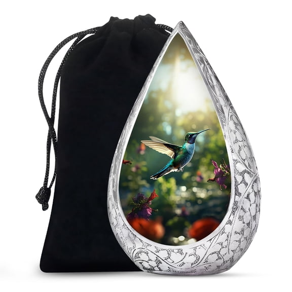 JAGSHASHI Humming Bird - Funeral Urn Adult Ash - Urns Human Ashes - Urn For Ashes For Women - Burial Urn Adult Human Ash - Decorative Urns - Urns For Men - 10 Inch - Large