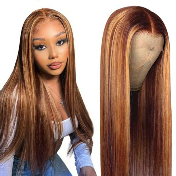 black hair with light brown ombre straight hair