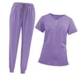 thumbnail image 4 of Conjunto de uniforme médico para mujer, pantalón con cordón y pantalón deportivo para salón de belleza. S, 4 of 9