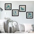 thumbnail image 4 of 4 Pieces Canvas Prints Home Wall Decor Art Collection of Marine Animals Watercolor Sea Turtle Seahorse Whale Octopus Ocean Animal Pictures Modern Artwork Ready to Hang -16"x16"x4 Panels(BK), 4 of 6