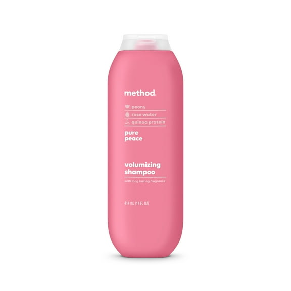 Method Pure Peace Volumizing Shampoo with Peony, Rose Water and Quinoa Protein, 14 Fluid Ounces
