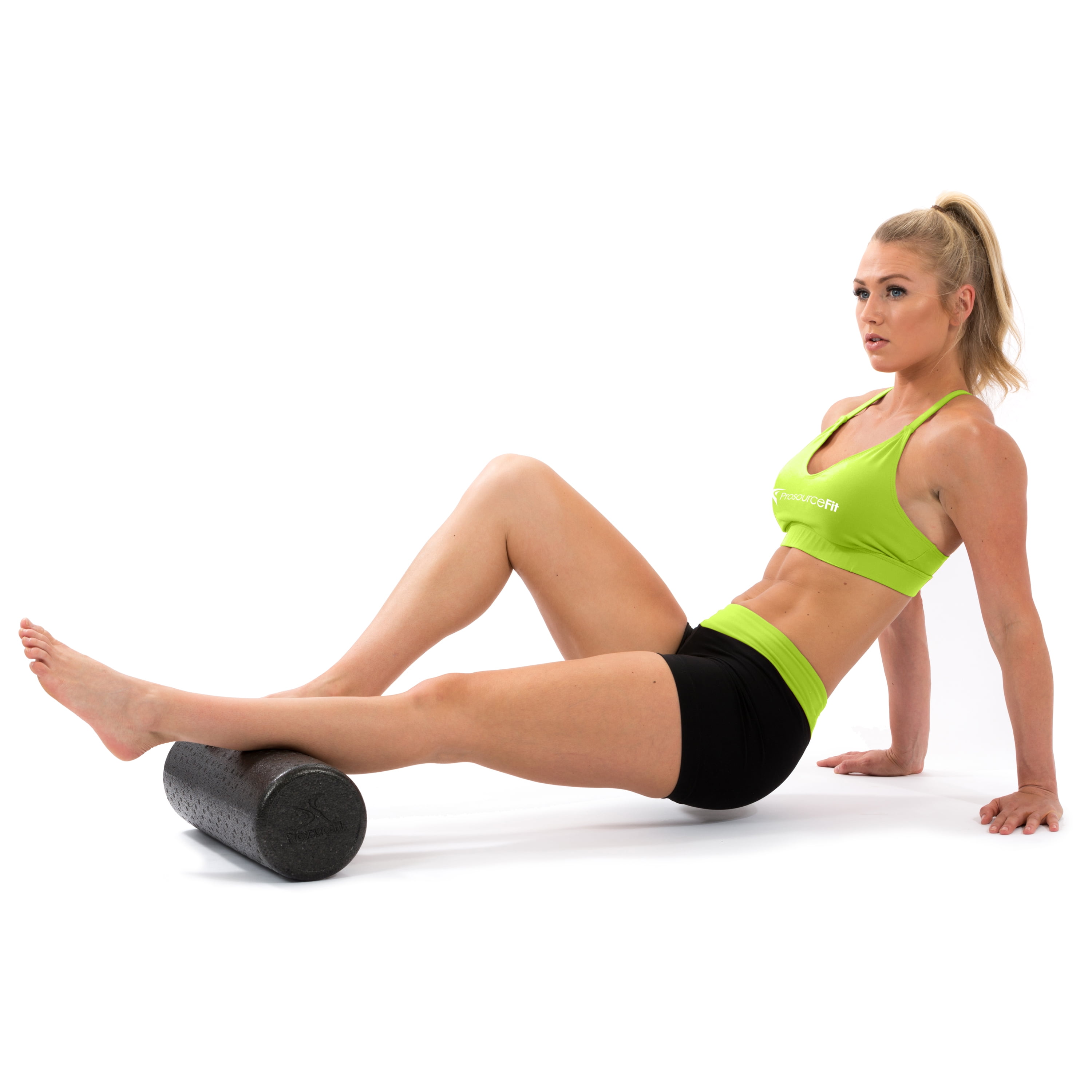 ProsourceFit High Density Foam Roller 12x6-in, Black 