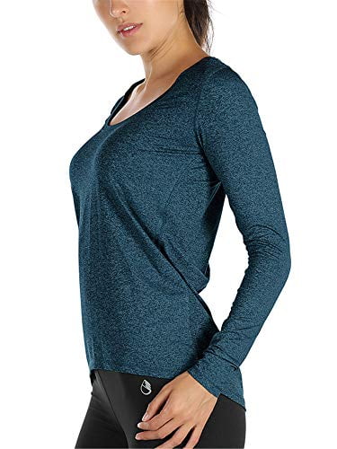 Yoga Shirts icyzone Long Sleeve Workout Shirts for Women-Womens Athletic Tops Thumb Hole Running Tops