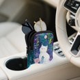 thumbnail image 3 of SEANATIVE Double Eyeglass Case with 2 Compartments, Portable Eyeglasses Case Zipper Glasses Pouch Shockproof Waterproof Lightweight Travel Eyewear Pouch Bag, White Cat Leaf Floral Green, 3 of 7