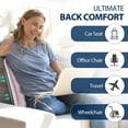 thumbnail image 7 of Lumbar Support Pillow for Office Chair – Premium Memory Foam Back Cushion, Back Support Pillow for Car Seats, Lower Back Pain Relief, Improves Posture, 3 Adjustable Straps, 7 of 7