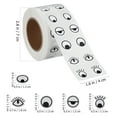 thumbnail image 2 of SEWACC Self Adhesive Eye Stickers Cute Sticker Eyes Eye Stickers Cartoon Eye Stickers for Crafts Decors Scrapbooks 1 Roll, 2 of 8