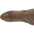 thumbnail image 5 of JOURNEE COLLECTION Womens Brown Asymmetrical Lace Spritz Round Toe Block Heel Zip-Up Heeled Boots 10 M WC, 5 of 6