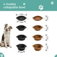 thumbnail image 2 of GOOPAWS Silicone Non-Skid Travel Cat & Dog Bowl, 2 count, Black/Brown, 2 of 6
