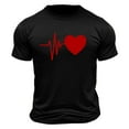 thumbnail image 4 of PNTUTB Men's Fashion Valentine's Day Themed Prints Short Sleeve Casual Loose Comfortable Crew Neck T-shirt, 4 of 5