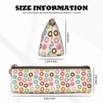 thumbnail image 4 of Naloa Colorful Donuts Print Leather Pencil Case - Portable Big Capacity Pencil Pouch Organizer Bag Stationery Bag for Work & Office Pencil Pen Case, 4 of 5