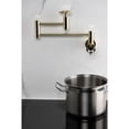 thumbnail image 3 of Kingston Brass KS8102RKX Webb Wall Mount Pot Filler Faucet with Knurled Handle, Polished Brass, 3 of 7