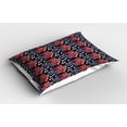thumbnail image 2 of Ambesonne Dragon Pillow Sham 2 Pack, Japan Art Curving Tails, 26"x20", Charcoal Grey Indigo, 2 of 3