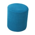 thumbnail image 2 of DOLITY Ottoman Cover Stretch Decoration Stool Cover for Apartment Drawing Room Dorm Light Cyan, 2 of 9