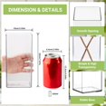 thumbnail image 2 of ABCISI Clear Plastic Vase, 4" W x 8" H High Transparency Square Acrylic Flower Vase for Home Wedding Party Centerpieces Decor(Non Breakable), 2 of 8