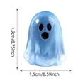 thumbnail image 2 of 15pcs Halloween Mini Ghosts Figures Luminous Small Little Resin Ghost Figurines Glow in The Dark Tiny Statue for Halloween Party Favors Dollhouse Decorations Toys Desktop Ornaments, 2 of 7
