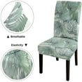 thumbnail image 4 of Abstract Art Chair Slipcovers for Dining Room 4 Pack Seamless Pattern with Tropical Leaf Removable Seat Protector for Home or Party, 4 of 4