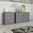 thumbnail image 3 of Kappesberg Foster Gray 2-Piece Dresser and Chest Set – 50.4"W Modern Storage - for Adults and Teens, 3 of 7