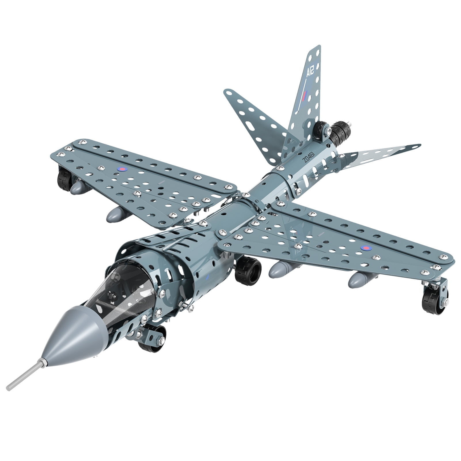 KukuFun 282Pcs STEM Building Projects Model Airplane Jet Set-Building Toys for Kids Ages 8-12, Assembly Science Kit for Boys 8 9 10 11 12 Years Old