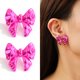 thumbnail image 3 of 2 pares de aretes de metal color polvo metalizado de Barbie para, 3 of 5