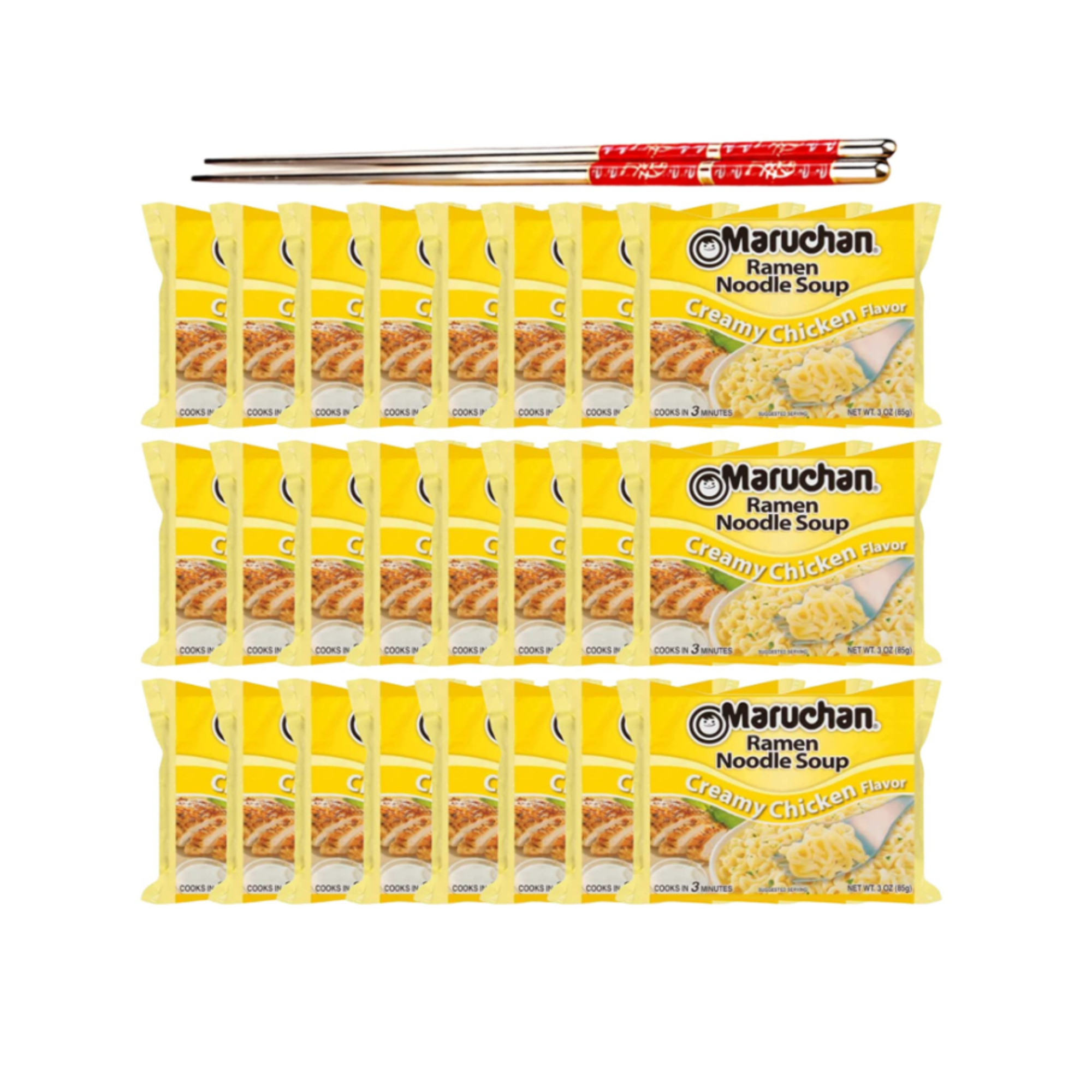 Ramen Noodles Soup Bowl, Creamy Chicken Flavor, 3 oz. Bulk Instant Cup