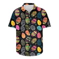 thumbnail image 5 of Idoravan Mens Shirts Casual Stylish Mens Shirts Clearance under $5.00 Men's Fashion Casual Easter Print Shirt Short Sleeve Short Sleeve Lapel Shirt Top, 5 of 5