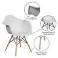 thumbnail image 2 of Alonza Series Green Plastic Chair with Wooden Legs, 2 of 9