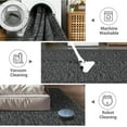 thumbnail image 4 of Washable Runner Rug 5x7 Christmas Runner for Hallway Non Slip Bath Mat Low Pile Kitchen Carpet Non Shedding Modern Border Runner for Bedside Laundry Entrance Hall, Black, 4 of 6