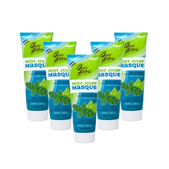 5 Pack - QUEEN HELENE Mint Julep Masque, Deep Cleansing Complexion Solution for Oily and Acne-Prone Skin, 8 OZ