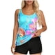 thumbnail image 2 of Trajes de baño para mujer, Trajes de baño para mujer, Traje de baño bikini de tirantes sin espalda de color liso para mujer, Conjunto de bikini con bloques de color y hombros descubiertos, Traje de ba, 2 of 7