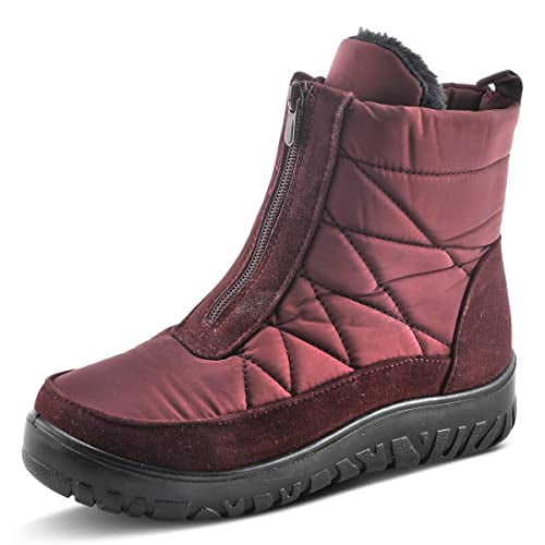 Flexus Spring Step Lakeeffect Boots for Women - Waterproof Ladies Boots with Front Zipper Closure - Women's Snow Boots for Winter