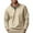 Khaki, variant on Men's Hoodless Sweatshirt Clothing New Men's Sweater Casual Zipper Stand Neck Thickened And Velvet Solid Color Men's Sweater