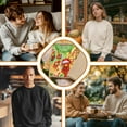 thumbnail image 6 of Christmas Chicken Sweatshirt, Festive Holiday Crewneck, Colorful Roosters with Santa Hats & Scarves, Fun Xmas Pullover for Men Women, Quirky Holiday Sweater, 6 of 6