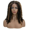thumbnail image 2 of SEGO 3"X3" Swiss Lace Front Unknotted Spring Twist Braided Wigs for Women 100% Hand-Braided Senegal Wig Handmade Synthetic Lightweight Black Braids Wigs, 2 of 8