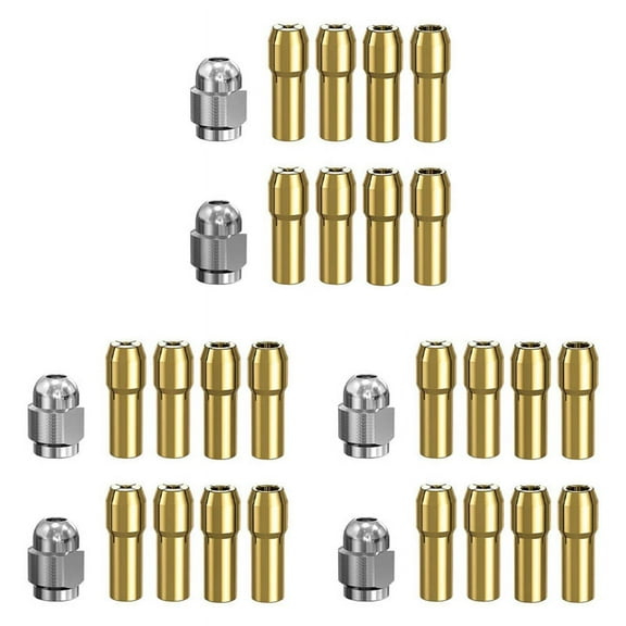 2024 TOP! 30Pcs Brass Collet for ,Replacement 4485 Quick Change Rotary Drill Nut Tool Set 0.8/1.2/1.5/1.8/ 2.0/2.4/3.0/3.2mm