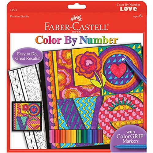 Faber-Castell - Couleur par Numéro Amour Kit d'Art - Premium Enfants Artisanat