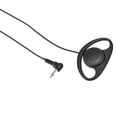 thumbnail image 1 of Listen Only Earpiece, Long D Shell Earpiece Headset Coiled Cord Comfortable Use 3.5mm Unthreaded Plug  For, 1 of 8