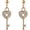 Gold key earrings, variant on Asymmetric Lock Key Dangle Earrings for Women Simple Unique Chic Crystal Cubic Zirconia Irregular Dismatch Hollow Heart Shaped Key Geometric Padlock Gold Silver Plated Hanging Drop Stud Ear...[q2015]