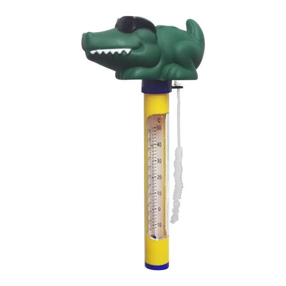 Harlier Floating Pool Thermometer, Large Display with String Easy to Read, Shatter Resistant, for Outdoor & Indoor Swimming Pools, Spas, Hot Tubs & Aquariums (Crocodile)