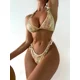 thumbnail image 2 of Conjunto de bikini de malla de manga larga para mujer, traje de baño de retazos, falda de playa, traje de baño Sexy, 4 piezas, 2 of 5
