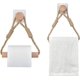 thumbnail image 3 of Juego de 2 portarrollos autoadhesivos para papel higiénico, soporte para papel de baño, soporte para rollo de toalla, cuerda de madera, anillo de toalla rústico brillar Electrónica, 3 of 5