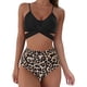 thumbnail image 1 of Conjunto de bikini cruzado para mujer, push up, cintura alta, trajes de baño de 2 piezas, 1 of 7