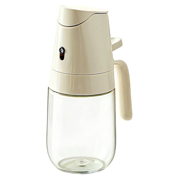 CSSJKYJ 2 in 1 Glass Oil Sprayer & Dispenser, Olive Oil Dispenser Bottle Spray and Pour, Oil Spray Bottle for Cooking, Olive Oil Dispenser for Kitchen Air Fryer, Salad, Frying, BBQ (White, 300 ML)