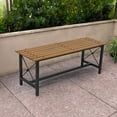 thumbnail image 5 of Sunnydaze Backless European Chestnut Outdoor Dining Bench, 5 of 9
