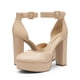 thumbnail image 3 of Zapatos de Plataforma para Mujer DREAM PAIRS con Tacones Gruesos en Color Nude, 3 of 7