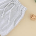 thumbnail image 5 of Ketyyh-chn99 Baby Boy Suit Short Toddler Outfits Short Sleeve Tops Striped Shorts Summer Baby Boys Clothes Set Grey,12-18 Months, 5 of 5