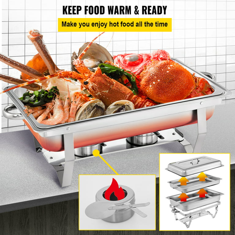 Chafing Dish Alcohol Heating Buffet Chafer 9L Buffet Catering Food