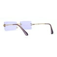 thumbnail image 2 of 90s Classic OG Rapper Rimless Pop Color Lens Sunglasses Gold Purple, 2 of 4