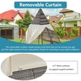 thumbnail image 6 of Syngar Outdoor Patio Sunbed with Removable Curtain, All Weather PE Wicker Tent-Shaped Daybed with Beige Cushions and Colorful Pillows, Patio Furniture Set for Garden Porch Deck Poolside, 6 of 10